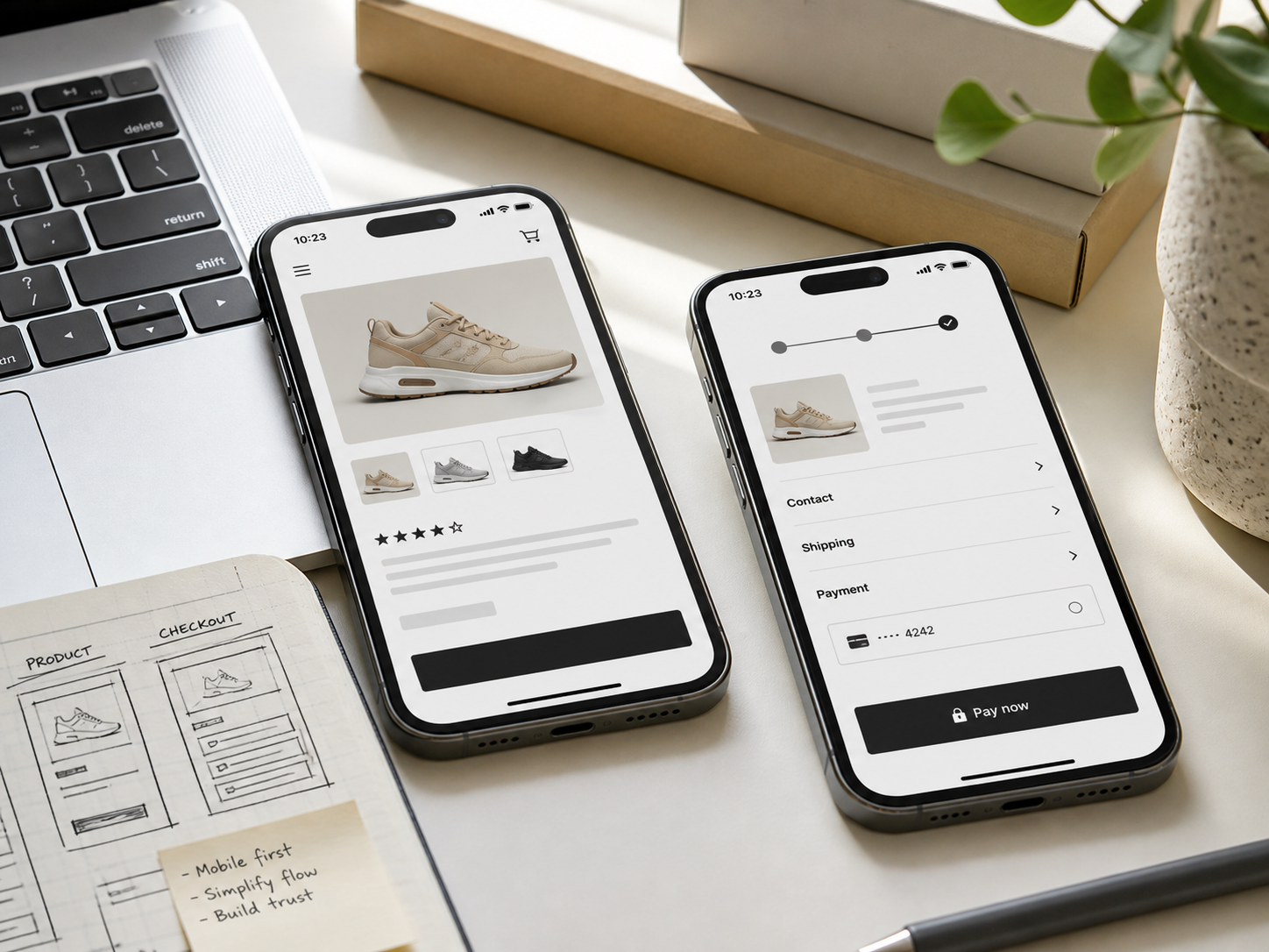 Revision mobile de producto y checkout Shopify